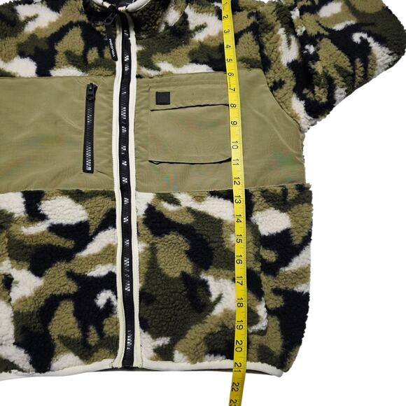 Volcom Stone Camo Fleece Boys Full-Zip Jacket Size Medium 10-12 Sherpa - Picture 3 of 7